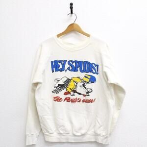 Vintage Bud Light Beer Spuds Mackenzie White Crewneck Sweatshirt XL